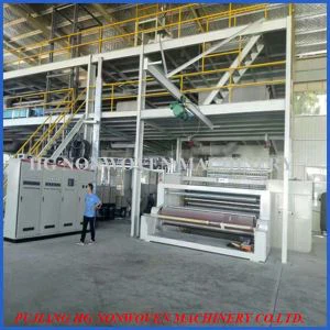 Máquina de tela no tejida